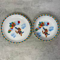 Alföldi porcelán bohócos gyerektányér szett