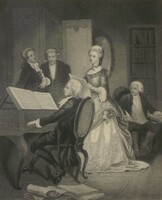 (N) August Borckmann (1827-1890) : Mozart am Clavier