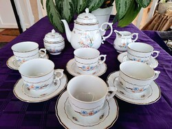 Hollóházi Hortenzia mintás teáskészlet