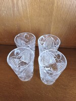 4+2 db ólom kristály pálinkás pohár