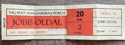 1987-es Vigadó koncertjegy