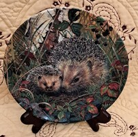 Sünis porcelán fali tányér, vadász porcelán tányér (M6049)