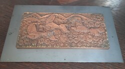 ENGELSZ JÓZSEF-VÁGTATÓ LOVAK  bronz plakett