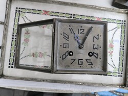 Antik Art Deco feles ütős asztali óra kandalló óra szerkezet csengőre üt