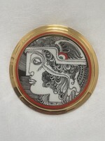 Szász Enre sorszámozott hollóházi plakett