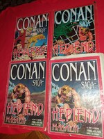 Old hepiend magazine comic pack 4 pcs in one Hungarian language. Conan and the Avenger according to the pictures
