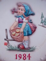 Hummel falitányér 1984 (19 cm) --- MÁZREPEDÉSES