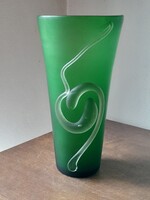 Kígyós régi üveg váza hibátlan finom selymes tapintású