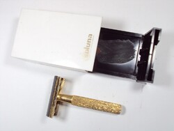 Régi retro Soluna alumínium borotva dobozban - csehszlovák gyártmány