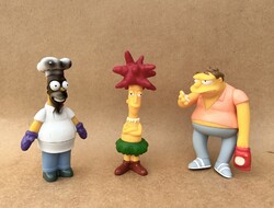 The Simpsons Burger King figura 2000 - 2001 Louie séf Sideshow Bob és Barney 3 db figura együtt