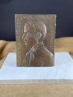 Szabó Imre ( 1947- ) Kőrösi Csoma Sándor Általános Iskola Dunakeszi bronz plakett﻿