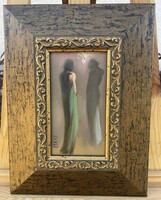 Csáky Lajos (1950-) - Árnyak olaj-farost Festmény