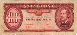 1949-es Rákosi címeres 100 Ft-os bankjegy