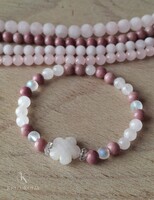 Rózsakvarc és rodonit-thulit