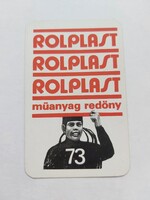 BORSODI VEGYIKOMBINÁT KERESKEDELMI FŐOSZTÁLY Kazincbarcika kártyanaptár 1973. évi  - ROLPLAST