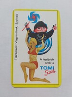 Tiszamenti Vegyiművek Szolnok kártyanaptár 1973. évi  - Tomi Sztár mosópor