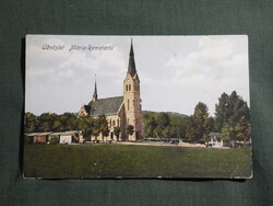 Képeslap,Budapest,Máriaremete templom látkép,részlet,kápolna egylet kiadás,1916-