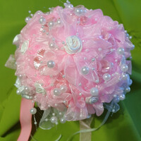 Wedding mcs09 - bridal bouquet of pink and white flowers with a white center