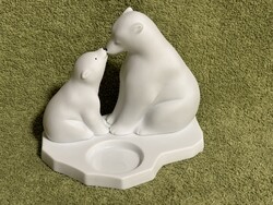 Partylite porcelán jegesmedve, mécsestartó,dísztárgy