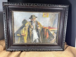 Horváth G. Andor (1876 - 1966 ) - A pipázó paraszt