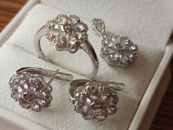 White sapphire 925 silver set