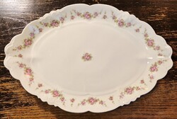 Ritka Párizsi Nagy Áruház budapesti kínálótál, MZ Austria Habsburg China porcelán, 38x25 cm-es méret
