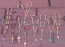 Régi szerzetes / apáca rózsafüzér - gyűjteményből darabár