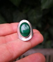 Szépséges malachit köves ezüst gyűrű