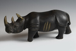 Francia art deco bronz orrszarvú