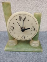 Art-deco elemes dekoratív onix óra Alkuképes