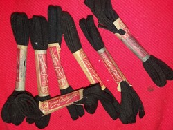 1950.Antik NÉMET NDK DDR fekete cipőpertlik sohasem használt gyári állapotban 90 cm a képek szerint