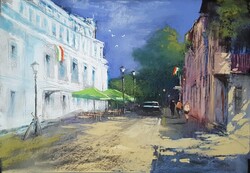 Pósa Ede - Fehérvár 34 x 48 cm pasztell, papír