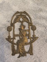 Szecesszió bronz öntvény szobor dekoráció bútor fali óra asztali óra dísz öntvény veret