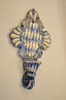 Ancient Majolica Holy Water Container, 19th Century