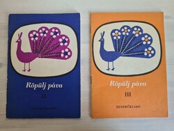 Röpülj Páva című népdalverseny válogatott dalai 2 db kottás füzet retrro antikvár könyv