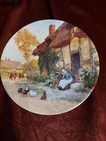 Royal Crafton angol porcelán jelenetes dísztányér!