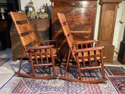 Genuine Leather Rocking Chair