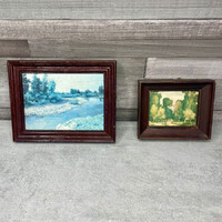 Ferenczy Károly: Patak; Paál László: Nyárfák festmény szett