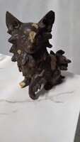 Antik Olasz kerámia kutya szobor