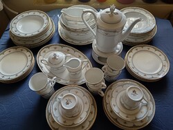 Ritka, 53 darabos Königlich Tettau "Algarve" bajor porcelán ét- és teáskészlet