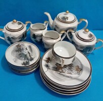 HAYASI Kutani , Japán reggeliző készlet , kézi festett