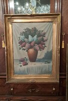 Molnár Z. János: Orgonavirág csendélet – olajfestmény,