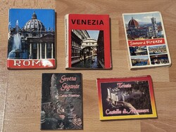 Retro olasz leporelló csomag – Róma, Velence, Firenze, Trieszt (Castello di Miramare), Grott