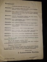 1930-as évek, politikai röplap, élelmiszeripar