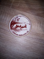 Hollóházi porcelán őz jelenetes fali dísz / tányér. Hibátlan. Jelzett