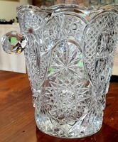 IngyenPosta:EXTRA:Kristály pezsgőhűtő/jégvödör nagy méretű dúsan csiszolt