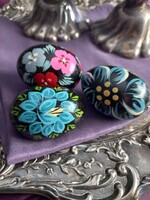 10 db szép régi hímes tojás, fatojás