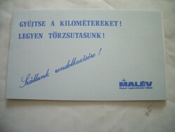MALÉV törzsutas füzet