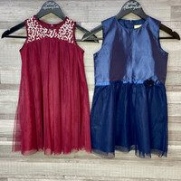 Impidimpi blue, burgundy girls' casual dress set 110/116