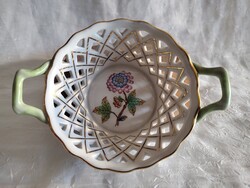Herendi porcelán áttört kosár